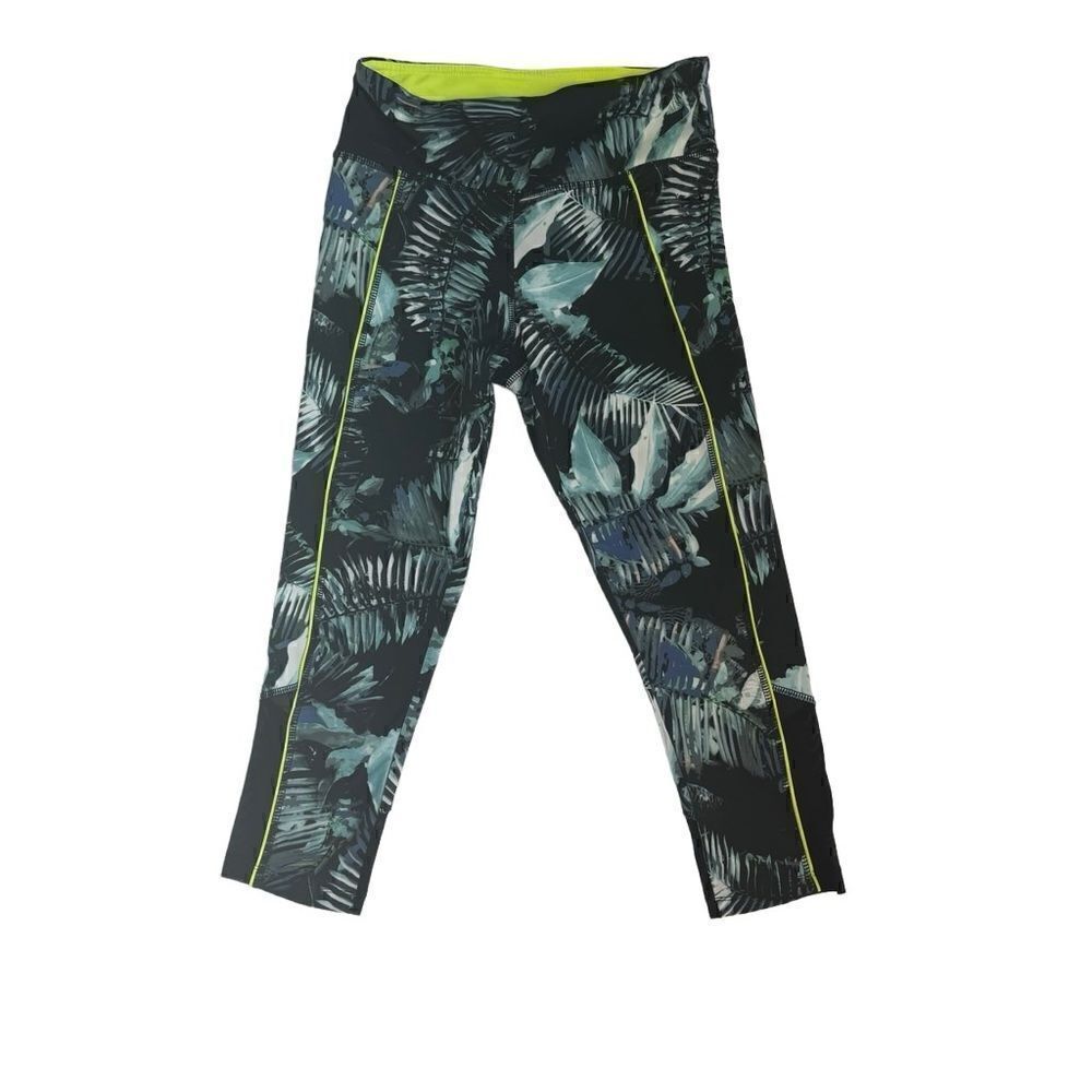 Vogo Athletics Black Floral Yoga Pants Yoga Working Out Running SZ S